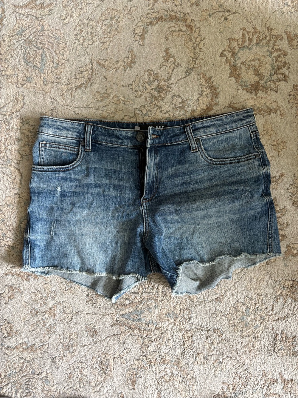 Kut from the Kloth Faded Blue Denim Cutoff Shorts